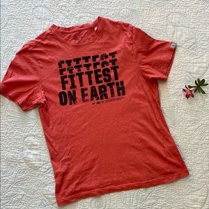 Reebok Orange Short Sleeve T-Shirt Size Small